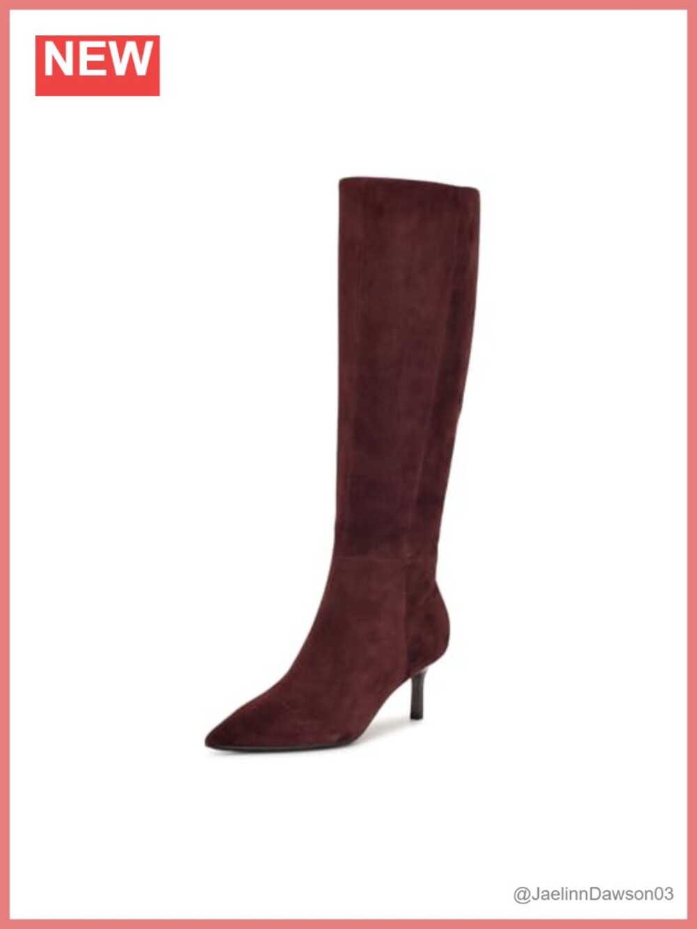 Knee-High Suede Stiletto Boots with Zipper Closure